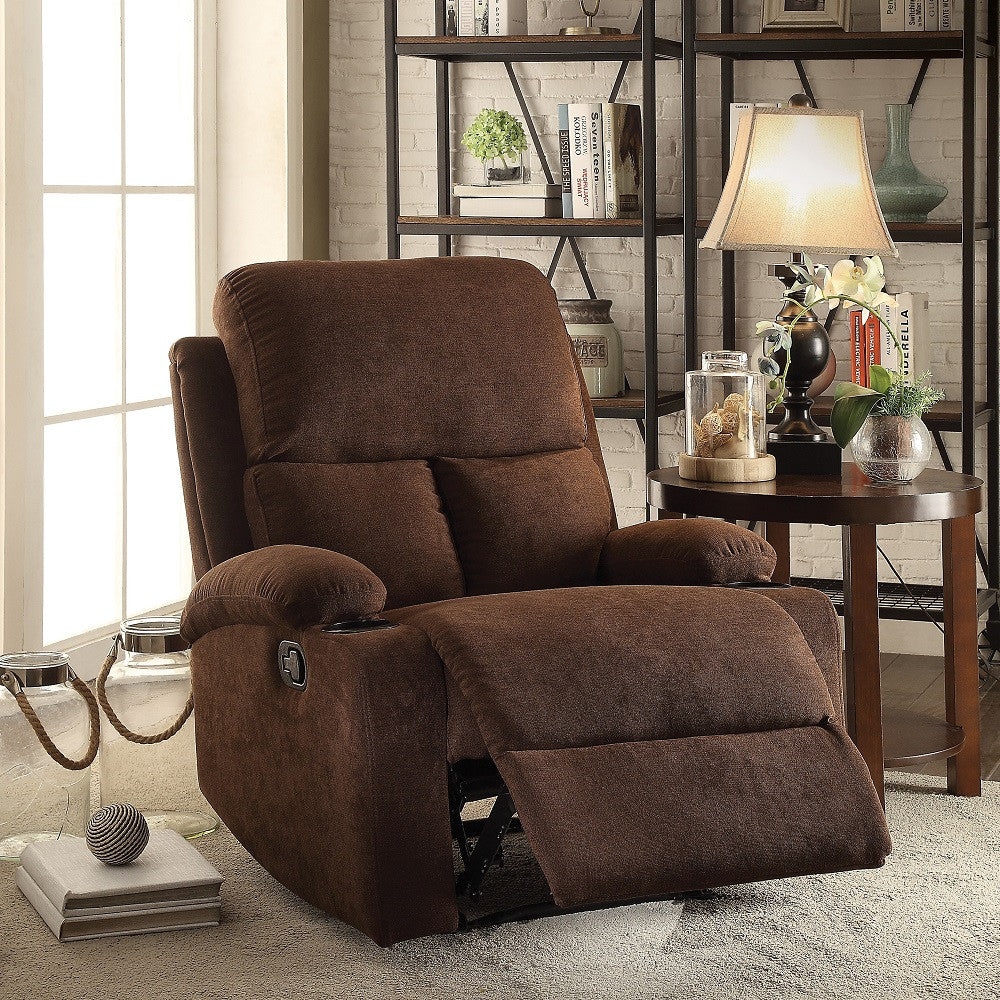 ACME 59547 Rosia Recliner, Chocolate Velvet
