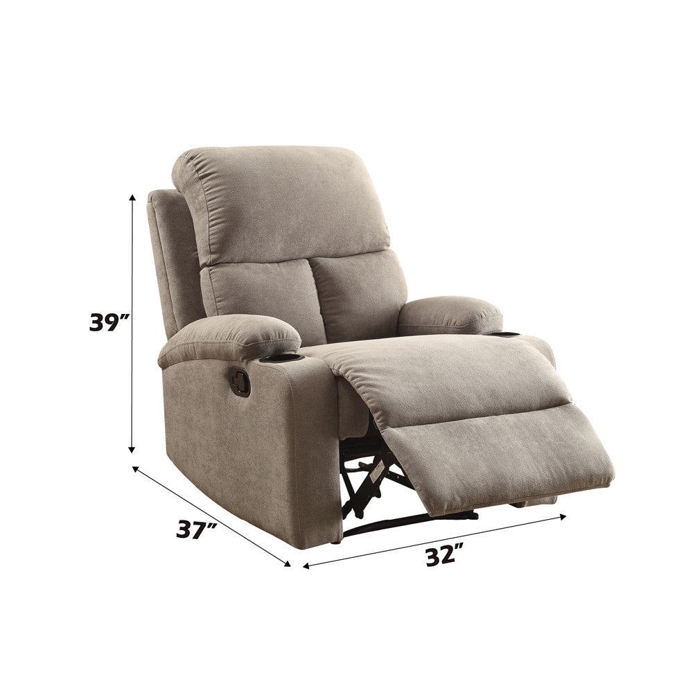 ACME 59549 Rosia Recliner, Gray Velvet