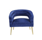 ACME 59675 Aistil Accent Chair, Blue Velvet & Gold Finish