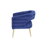 ACME 59675 Aistil Accent Chair, Blue Velvet & Gold Finish