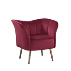 ACME 59795 Reese Accent Chair, Burgundy Velvet & Gold