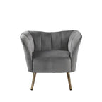 ACME 59797 Reese Accent Chair, Gray Velvet & Gold
