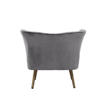 ACME 59797 Reese Accent Chair, Gray Velvet & Gold