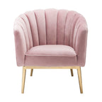 ACME 59814 Colla Accent Chair, Blush Pink Velvet & Gold