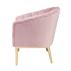 ACME 59814 Colla Accent Chair, Blush Pink Velvet & Gold