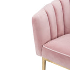 ACME 59814 Colla Accent Chair, Blush Pink Velvet & Gold