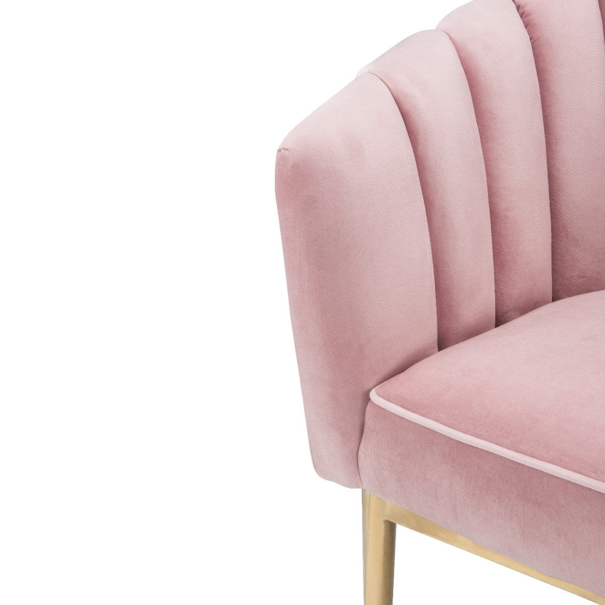 ACME 59814 Colla Accent Chair, Blush Pink Velvet & Gold