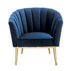 ACME 59815 Colla Accent Chair, Midnight Blue Velvet & Gold
