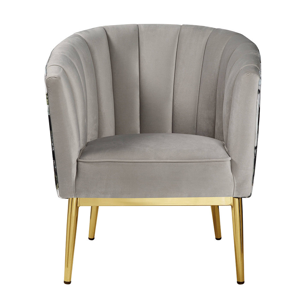 ACME 59816 Colla Accent Chair, Black Velvet & Gold