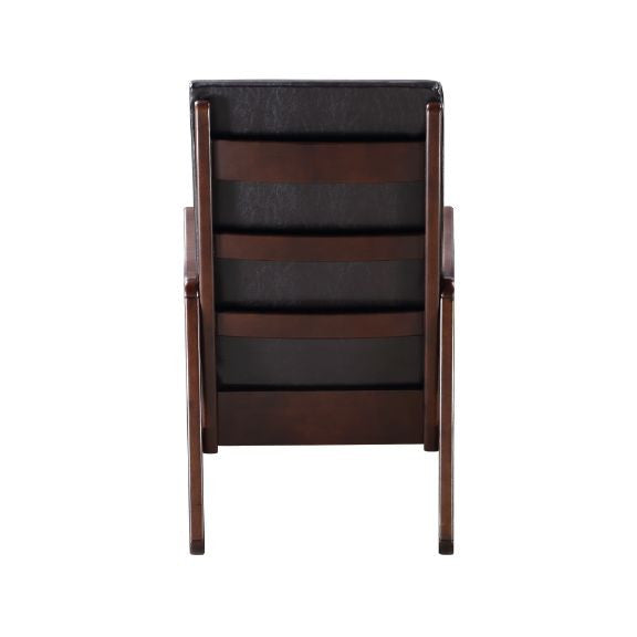 ACME 59935 Raina Rocking Chair, Dark Brown PU & Espresso Finish