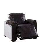 ACME 59943 Nernoss Power Motion Recliner, Dark Grain Brown Leather & Aluminum