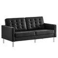 Modway EEI-3388 Loft Tufted Vegan Leather Loveseat