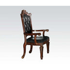 ACME 60004 Vendome Arm Chair (Set-2), PU & Cherry