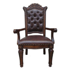 ACME 60004 Vendome Arm Chair (Set-2), PU & Cherry  2