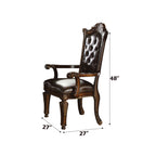 ACME 60004 Vendome Arm Chair (Set-2), PU & Cherry  4