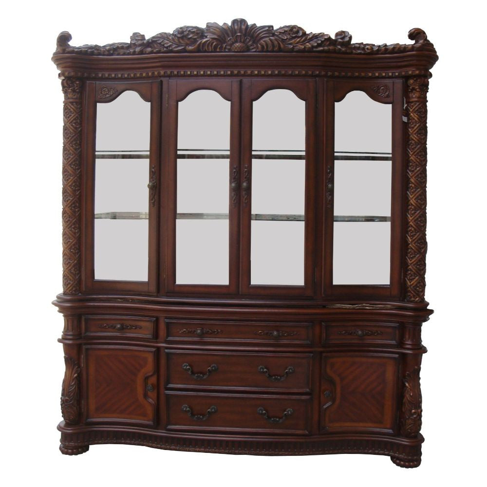 ACME 60006 Vendome Hutch & Buffet, Cherry (1Set/2Ctn)  1