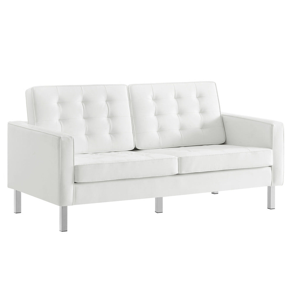 Modway EEI-3388 Loft Tufted Vegan Leather Loveseat