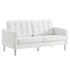 Modway EEI-3388 Loft Tufted Vegan Leather Loveseat