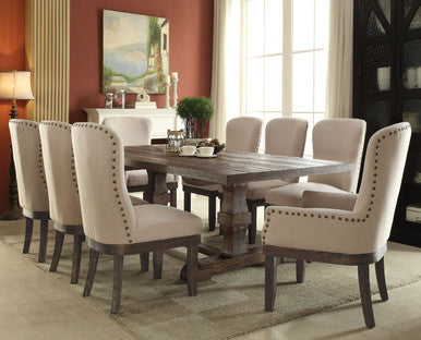 ACME 60737 Landon Dining Table, Salvage Brown (1Set/2Ctn)