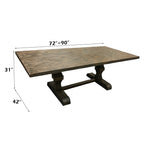 ACME 60737 Landon Dining Table, Salvage Brown (1Set/2Ctn)