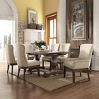 ACME 60743 Landon Arm Chair (1 Piece), Beige Linen & Salvage Brown