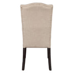 ACME 60822 Gerardo Side Chair (Set-2), Beige Linen & Weathered Espresso