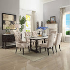 ACME 60824 Gerardo Server, White Marble & Weathered Espresso