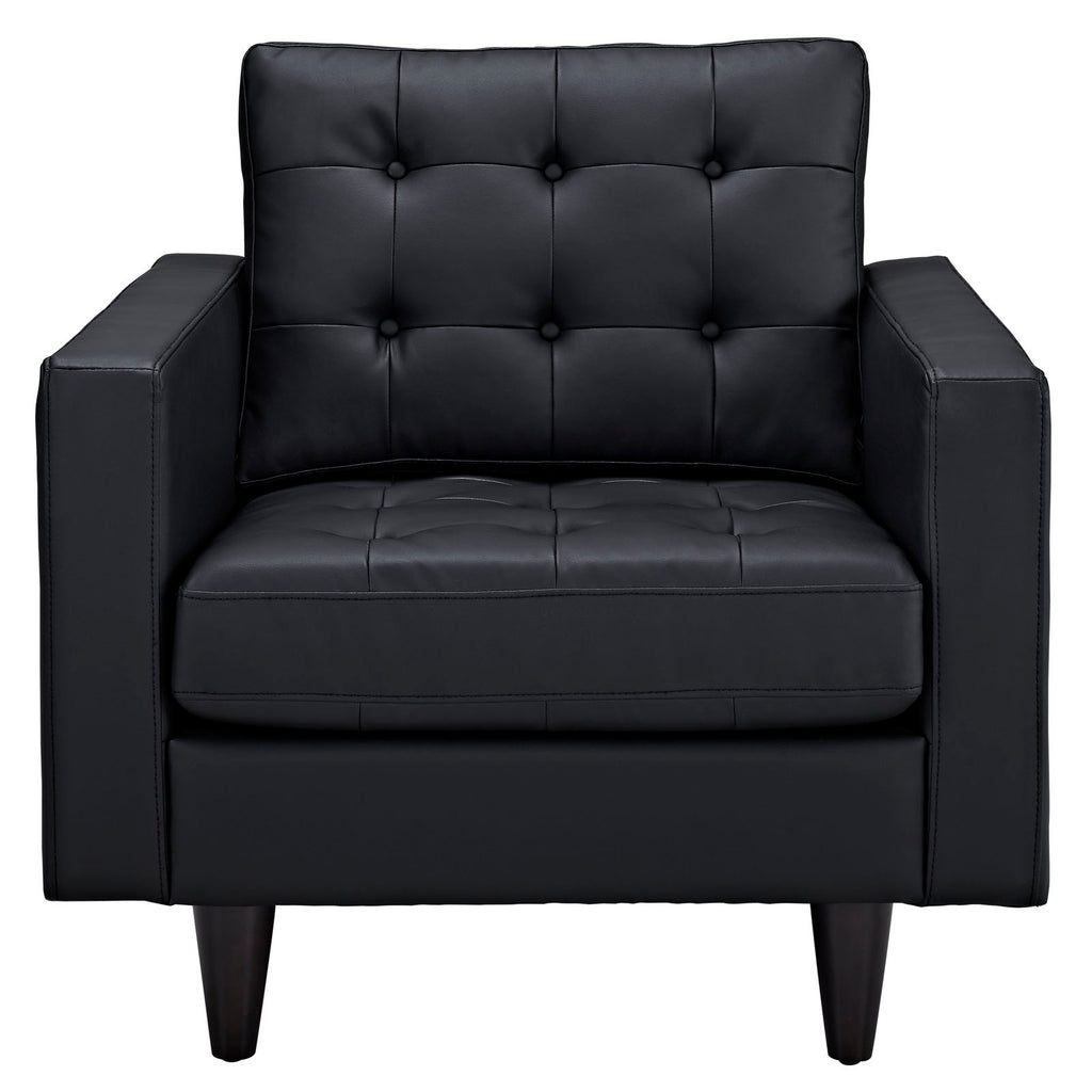 Empress Bonded Leather Armchair in Black or White