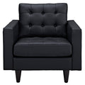Empress Bonded Leather Armchair in Black or White