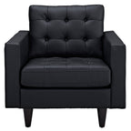 Empress Bonded Leather Armchair in Black or White