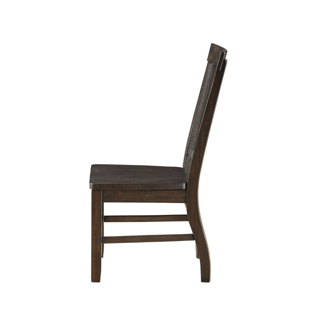 ACME 61032 Maisha Side Chair (Set-2), Rustic Walnut