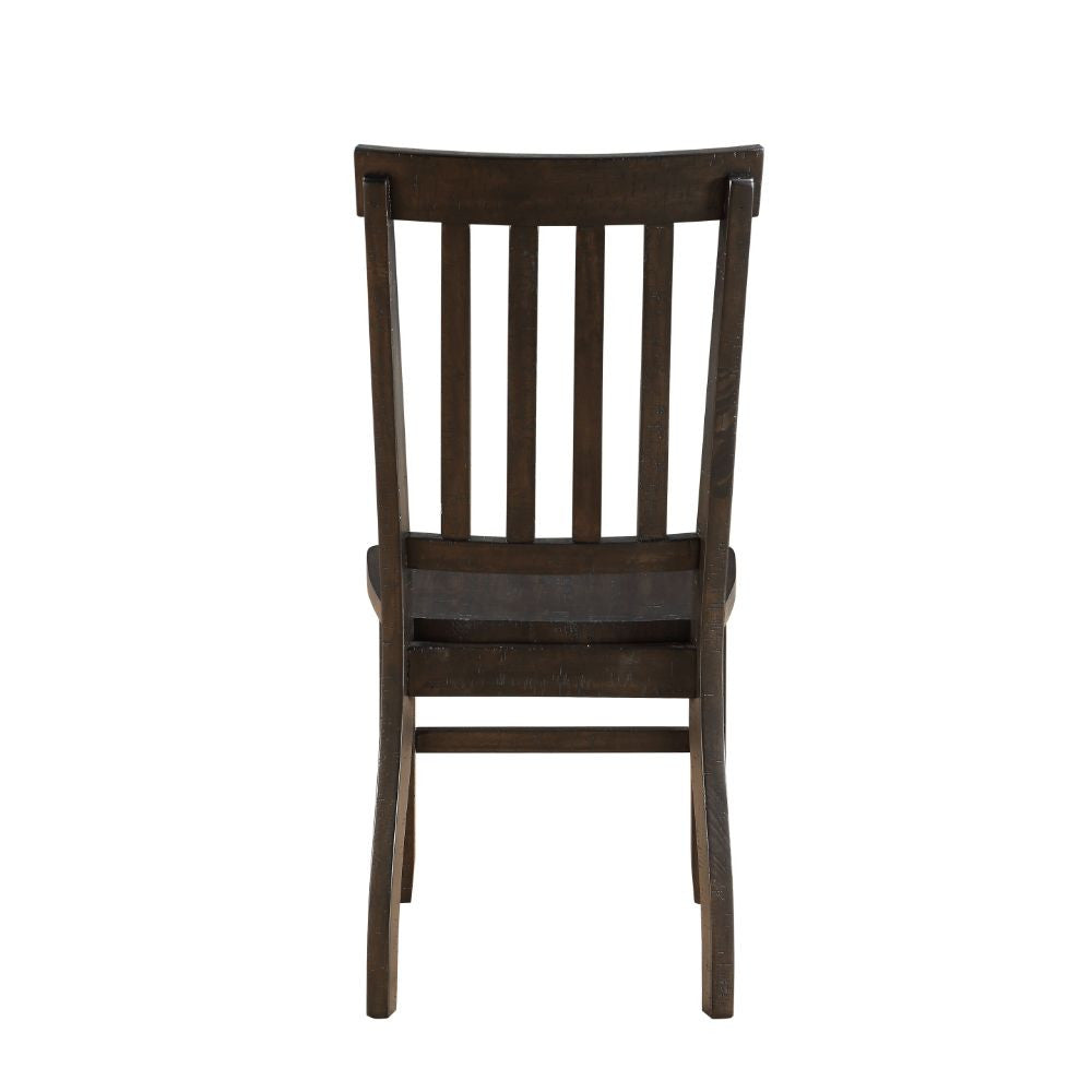 ACME 61032 Maisha Side Chair (Set-2), Rustic Walnut