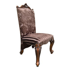 ACME 61102 Versailles Side Chair (Set-2), 2-Tone Brown PU & Fabric  1