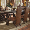 ACME 61102 Versailles Side Chair (Set-2), 2-Tone Brown PU & Fabric