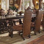 ACME 61102 Versailles Side Chair (Set-2), 2-Tone Brown PU & Fabric