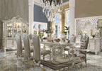 ACME 61130 Versailles Dining Table, Bone White (1Set/2Ctn)