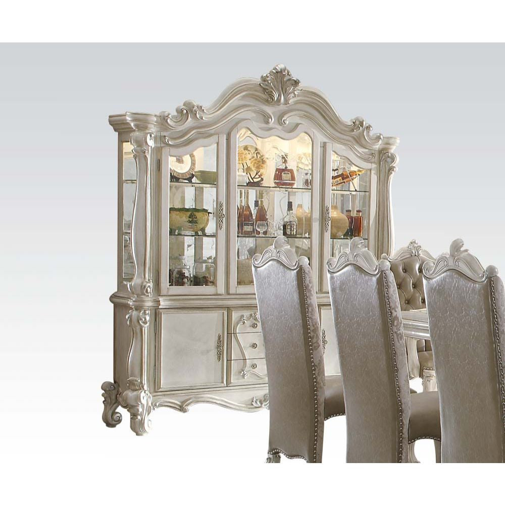ACME 61134 Versailles Hutch & Buffet, Bone White (1Set/2Ctn)