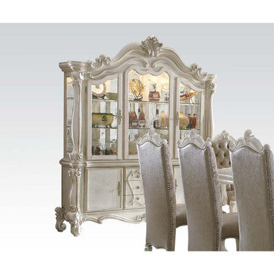 ACME 61134 Versailles Hutch & Buffet, Bone White (1Set/2Ctn)
