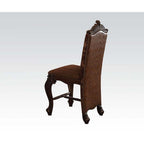 ACME 61157 Versailles Counter Height Chair (Set-2), 2-Tone Brown PU & Fabric