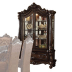 ACME 61158 Versailles Curio Cabinet, Cherry Oak (1Set/2Ctn)  1
