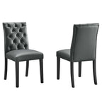 Modway EEI-3472 Duchess Vinyl Dining Chair Set of 2