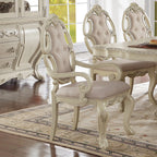 ACME 61283 Ragenardus Arm Chair (Set-2), Fabric & Antique White