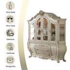 ACME 61284 Ragenardus Hutch & Buffet, Antique White (1Set/2Ctn)