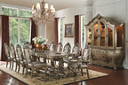 ACME 61290 Ragenardus Dining Table with Double Pedestal, Vintage Oak (1Set/2Ctn)