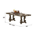 ACME 61290 Ragenardus Dining Table with Double Pedestal, Vintage Oak (1Set/2Ctn)