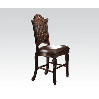 ACME 62034 Vendome Counter Height Chair (Set-2), PU & Cherry