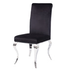 ACME 62072 Fabiola Side Chair (Set-2), Fabric & Stainless Steel