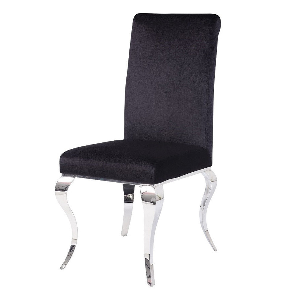 ACME 62072 Fabiola Side Chair (Set-2), Fabric & Stainless Steel