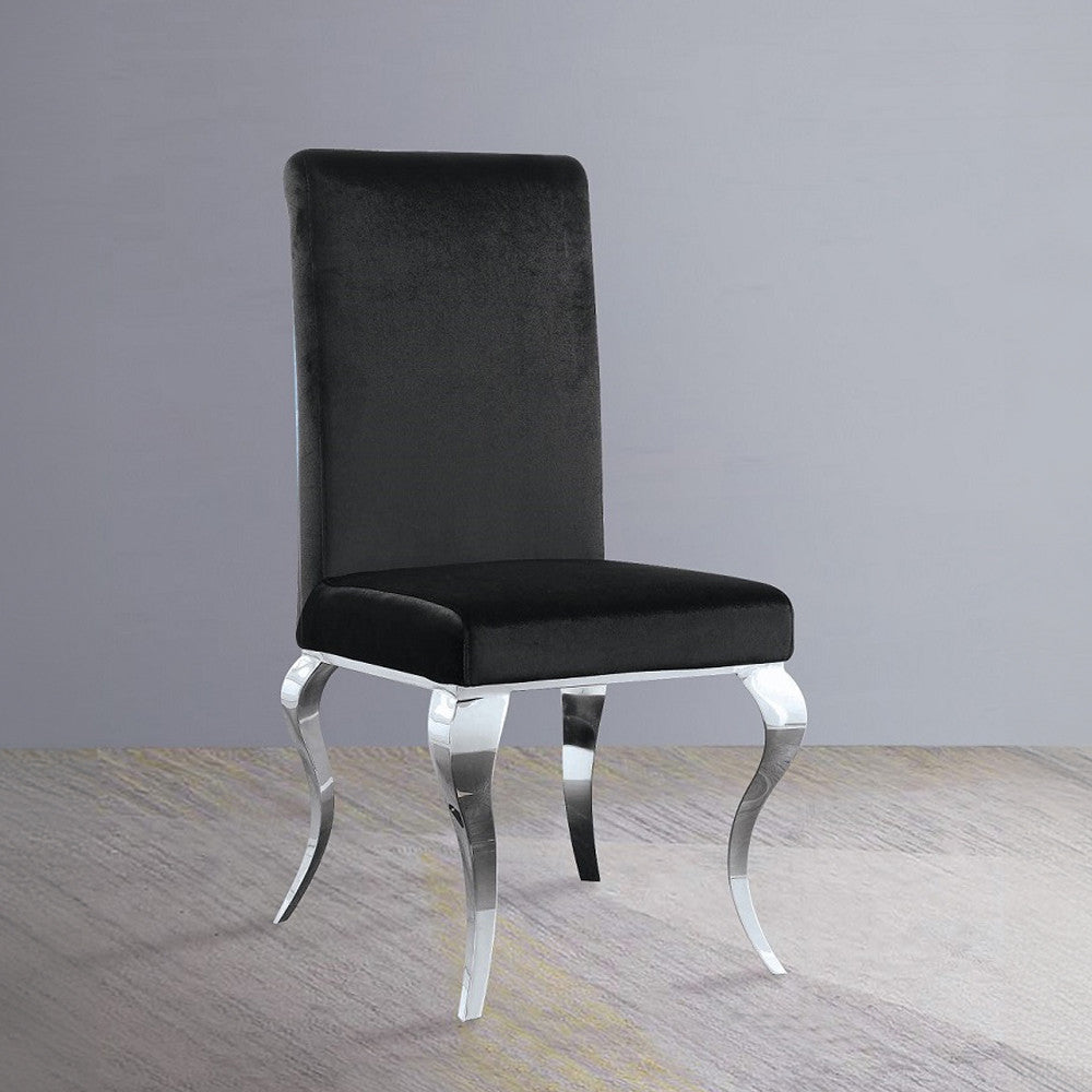 ACME 62072 Fabiola Side Chair (Set-2), Fabric & Stainless Steel