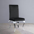 ACME 62072 Fabiola Side Chair (Set-2), Fabric & Stainless Steel
